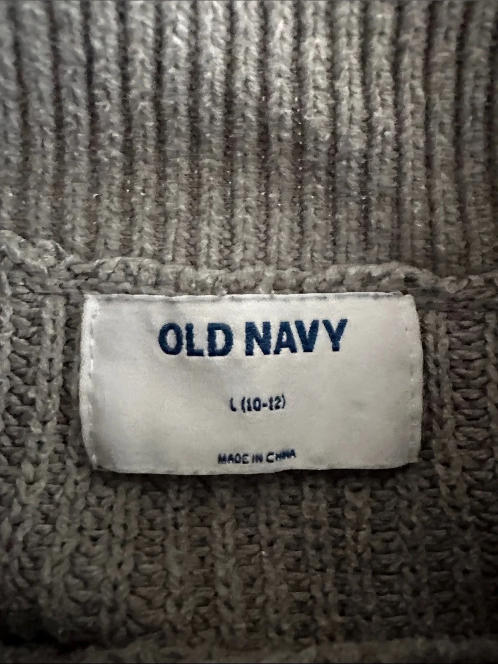 Grey Ribbed Mock Neck Sweater - Women